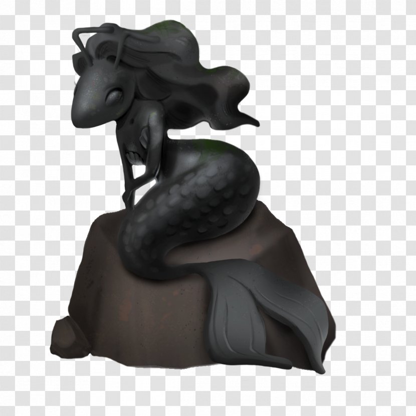 Mammal Sculpture Figurine - Mermaid Tail Silhouette Transparent PNG