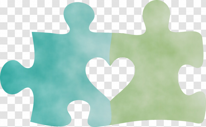 Green Turquoise Jigsaw Puzzle Transparent PNG