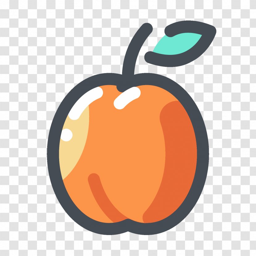 Aprikot Icon - Fruit - Peach Transparent PNG