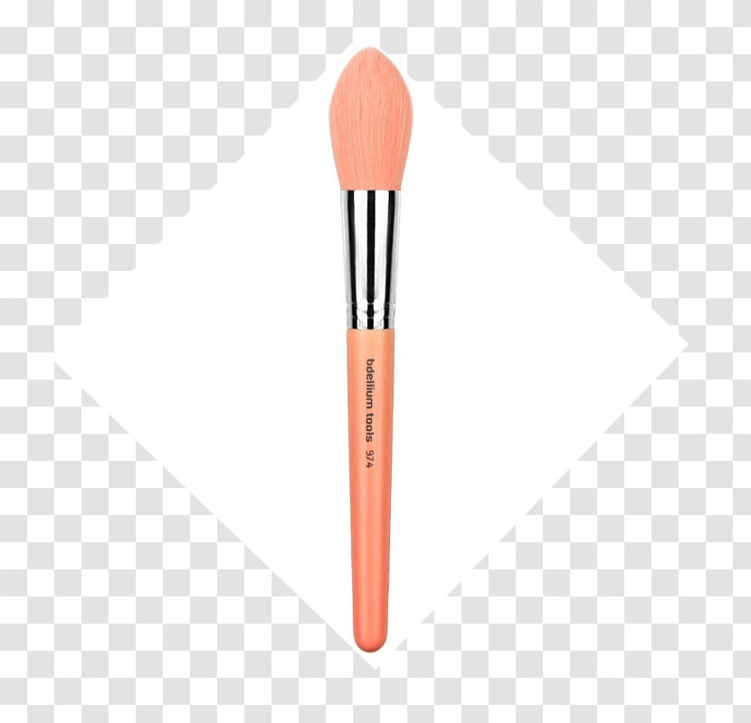 Makeup Brush Cosmetics - Orange - Tapered Transparent PNG