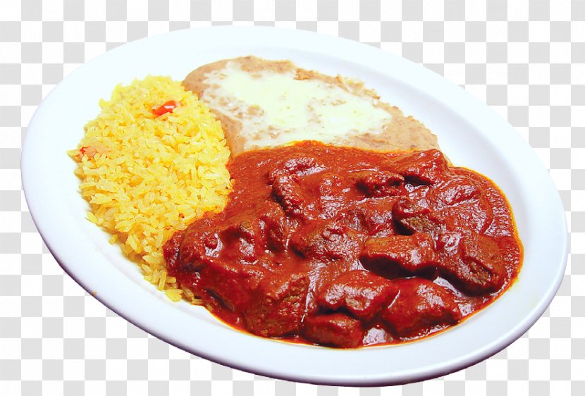 Mole Sauce Enchilada Mexican Cuisine Rice And Curry Burrito - Food - Chimichanga Transparent PNG