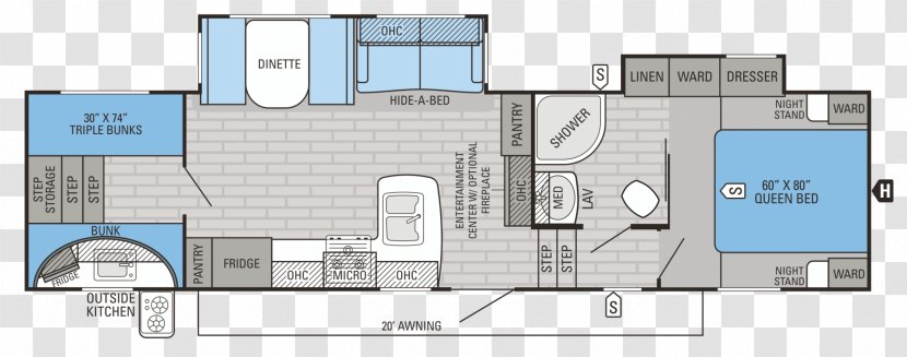 Caravan Campervans Park Model Wiring Diagram - Floor Plan - Car Transparent PNG