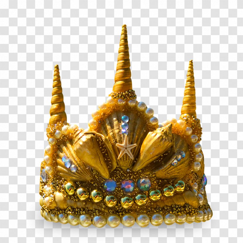Crown Gold Tiara Metal Seashell - Pearl Transparent PNG
