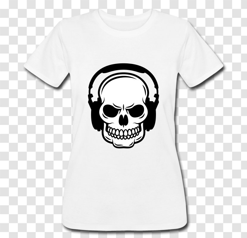 Headphones T-shirt Hoodie Skull Calavera - Frame Transparent PNG