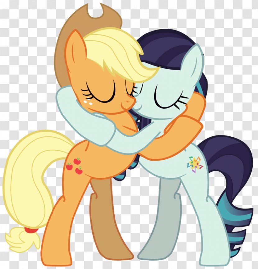 My Little Pony Applejack Hug DeviantArt - Silhouette - Songbird Transparent PNG