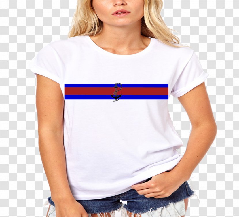 T-shirt Top Sleeve Crew Neck - Wallet - Women's European Border Stripe Transparent PNG