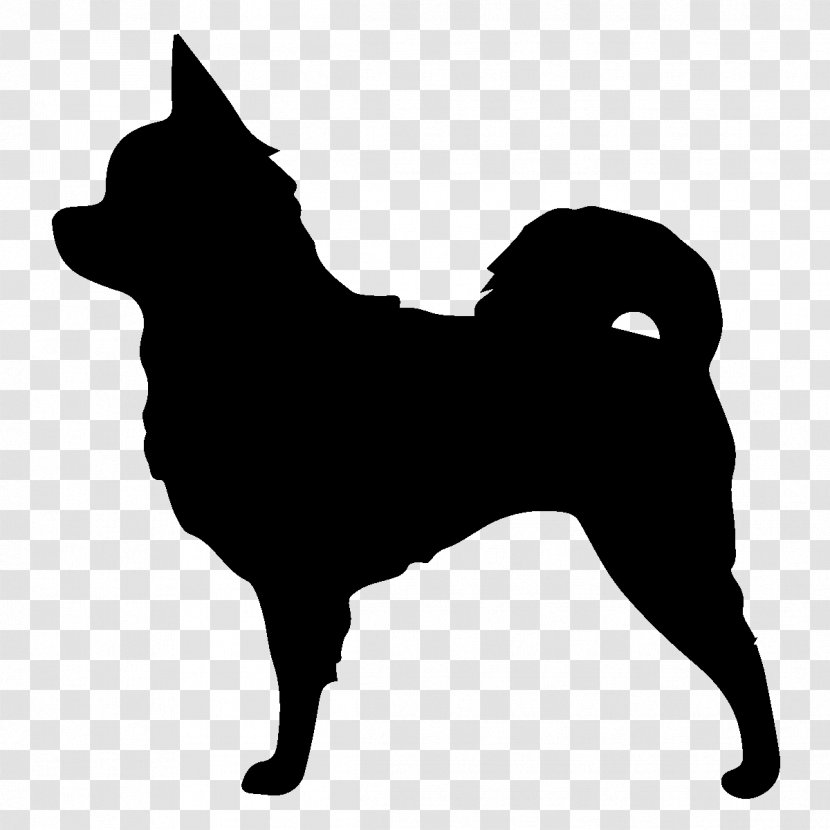 Long-haired Chihuahua Pomeranian Papillon Dog Clip Art - Chihuahuas Are The Best - Silhouette Transparent PNG