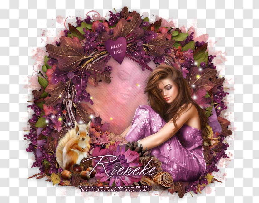 Floral Design Wreath Flower - Lilac - Hello Autumn Transparent PNG