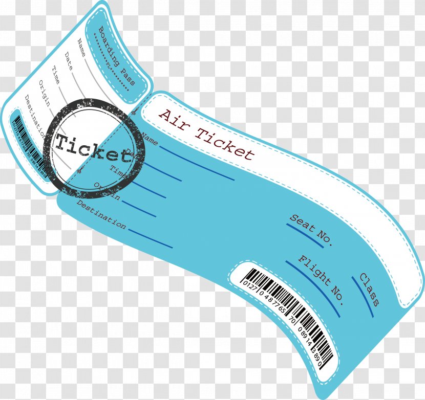 Airplane Airline Ticket Boarding Pass - Sports Equipment - Air Travel Material Decoration Transparent PNG