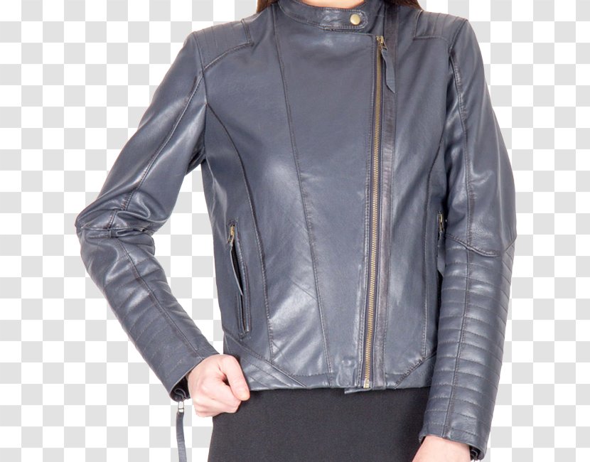 Leather Jacket Light Blue - Color - Women Coat Transparent PNG