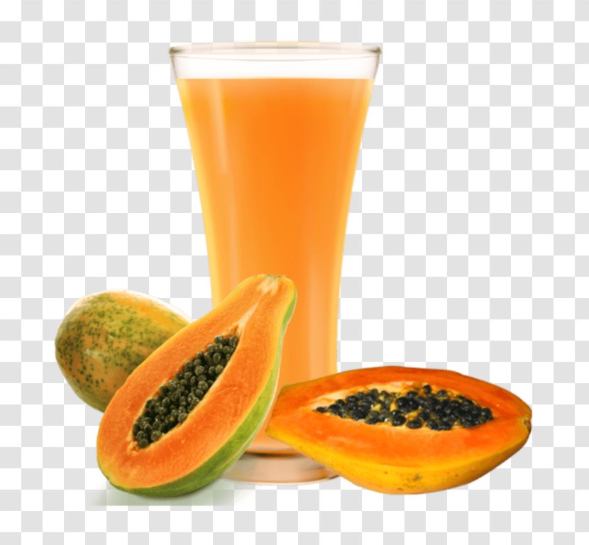 Papaya Juice Health Shake Smoothie Milkshake - Orange Transparent PNG