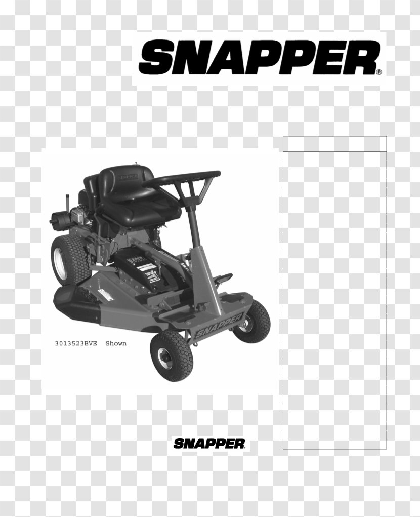 Snapper Inc. Lawn Mowers Product Manuals Household Hardware Garden - Electric Motor Transparent PNG