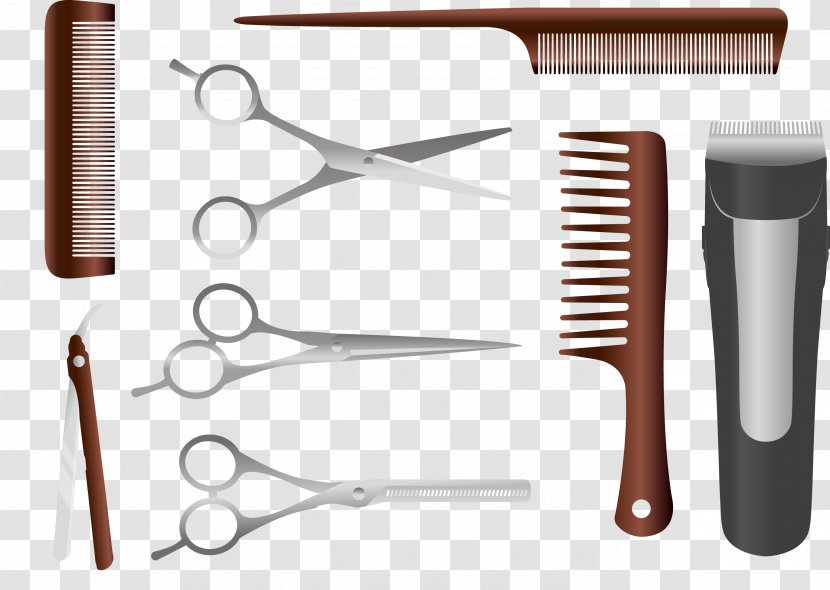 Comb Euclidean Vector Hairdresser - Hair Coloring - Hairdressing Equipment Transparent PNG