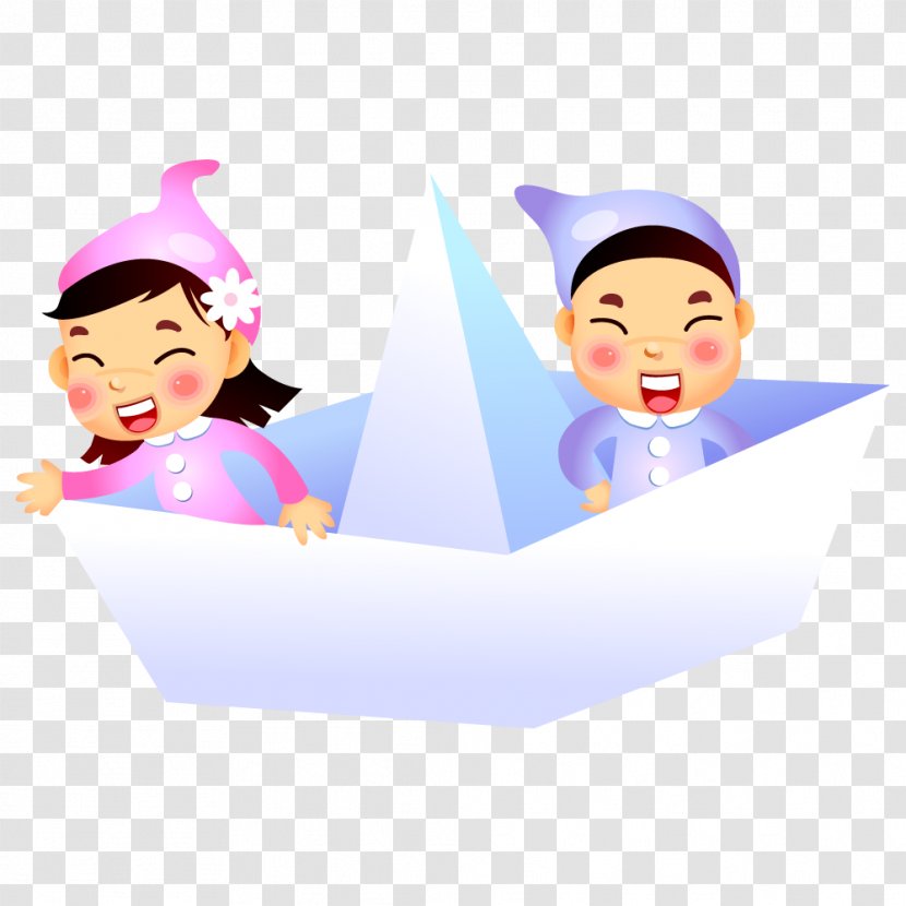 Paper - Child Sitting In Boat Transparent PNG