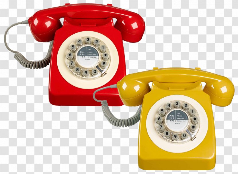 Telephone Wild & Wolf 746 Dialling Home Business Phones Vintage - Red Box Transparent PNG