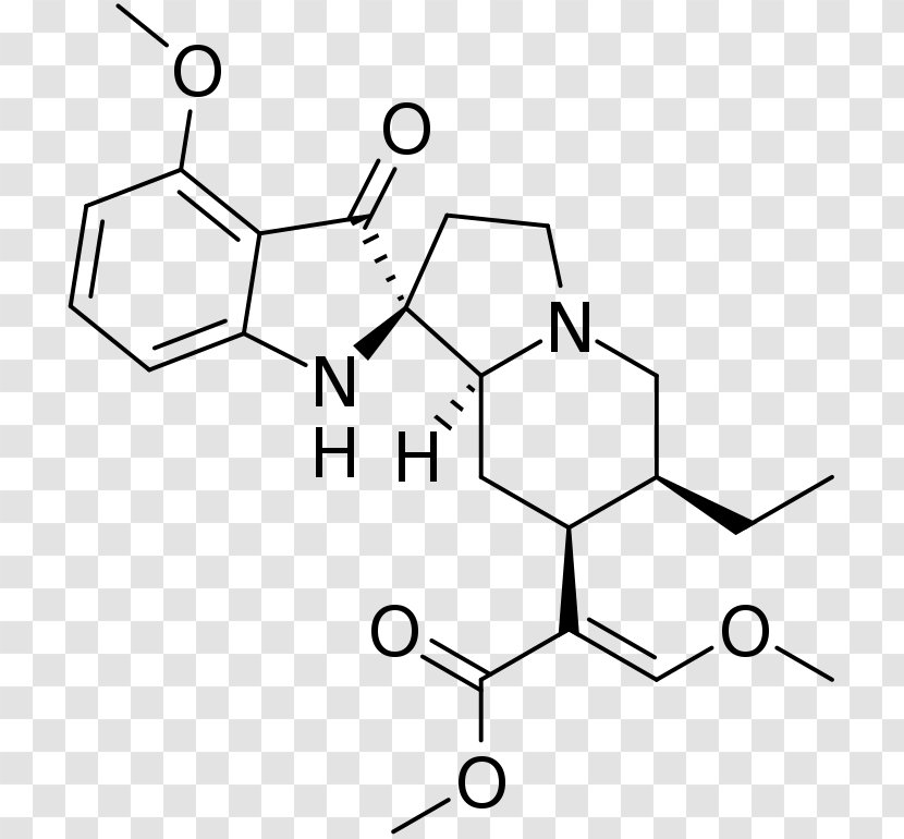 Mitragynine Akuammine Chemistry Drug Alkaloid - Black - Pseudoapollodorus Transparent PNG