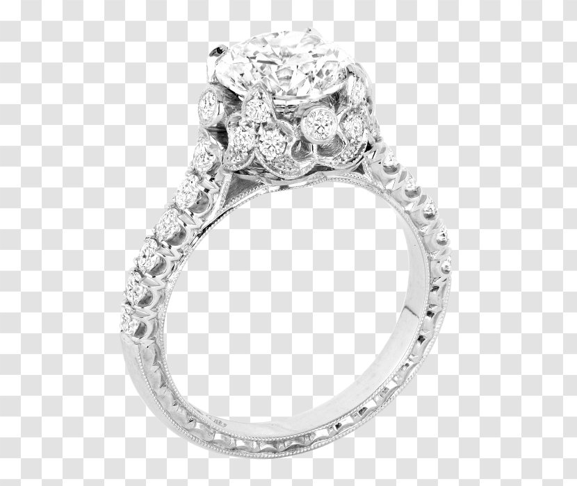 Engagement Ring Diamond Wedding Brilliant - Platinum - Unique Rings Transparent PNG