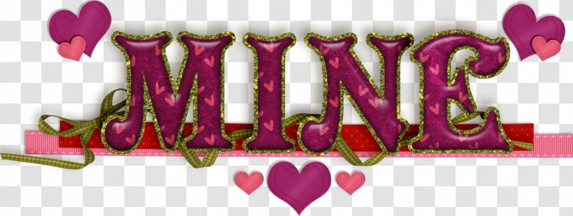 Pink M Valentine's Day Font - Silhouette Transparent PNG