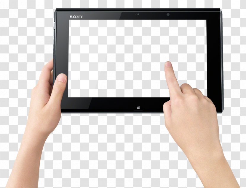 Touchscreen Display Device Tablet Computer Monitor - Mobile App - Finger Touch Transparent PNG