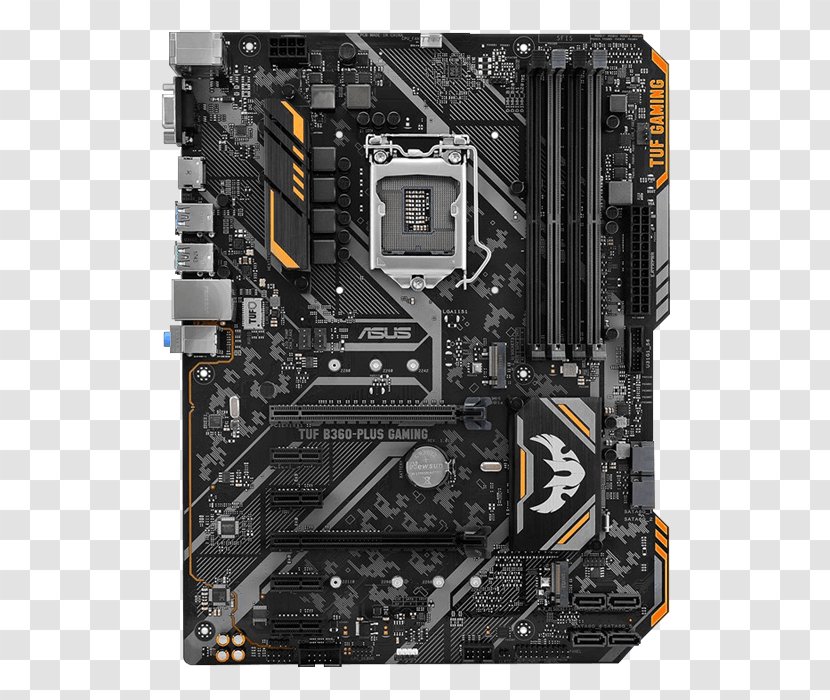 Intel LGA 1151 ASUS TUF B360-PLUS GAMING Motherboard ATX - Computer Component Transparent PNG