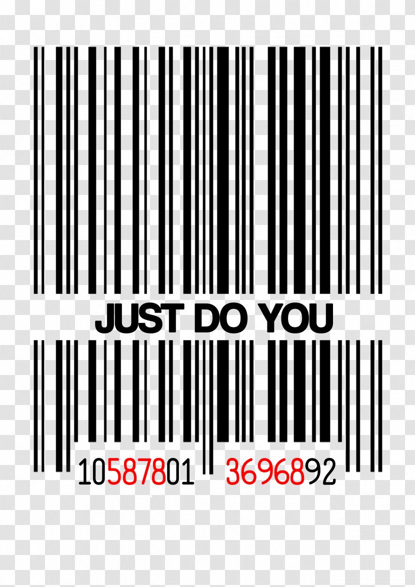 Barcode Universal Product Code Label Nike - Black And White Transparent PNG