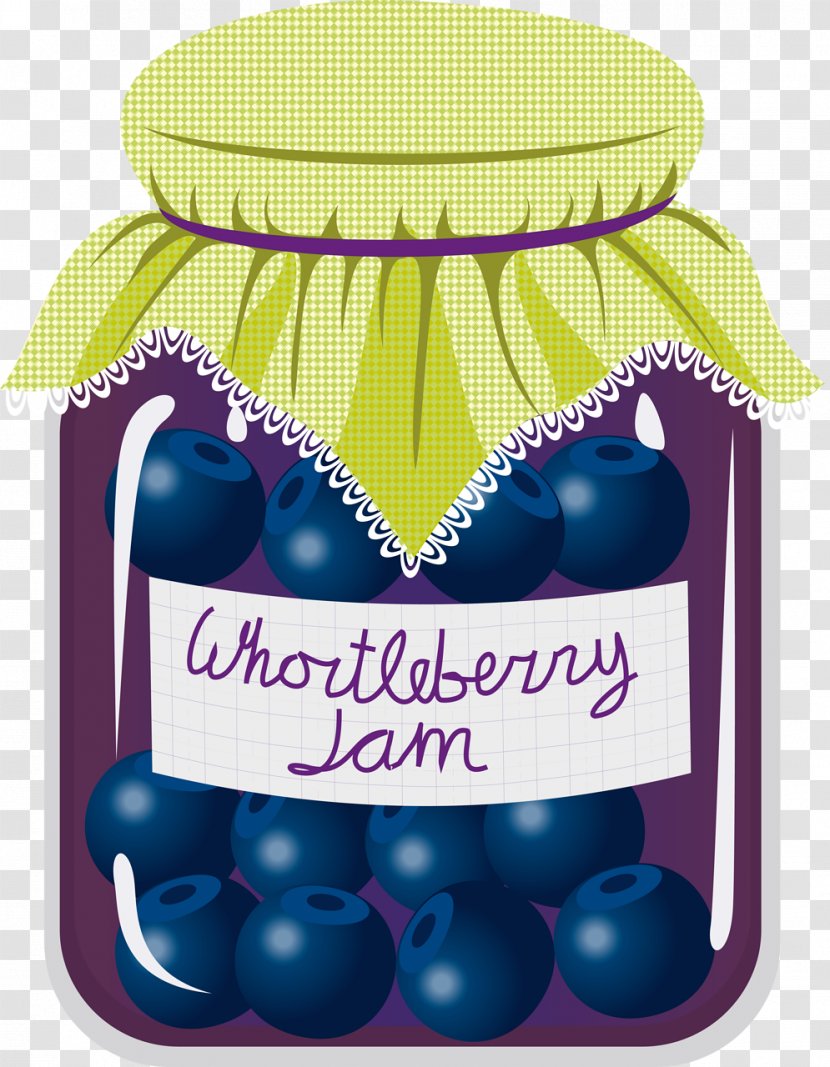 Blueberry Varenye Sticker Clip Art Image - Bilberry - Jar Memorial Day Crafts Transparent PNG