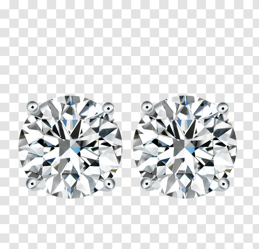 Earring Diamond Chow Tai Fook Jewellery Product - Earrings - Silver Transparent PNG
