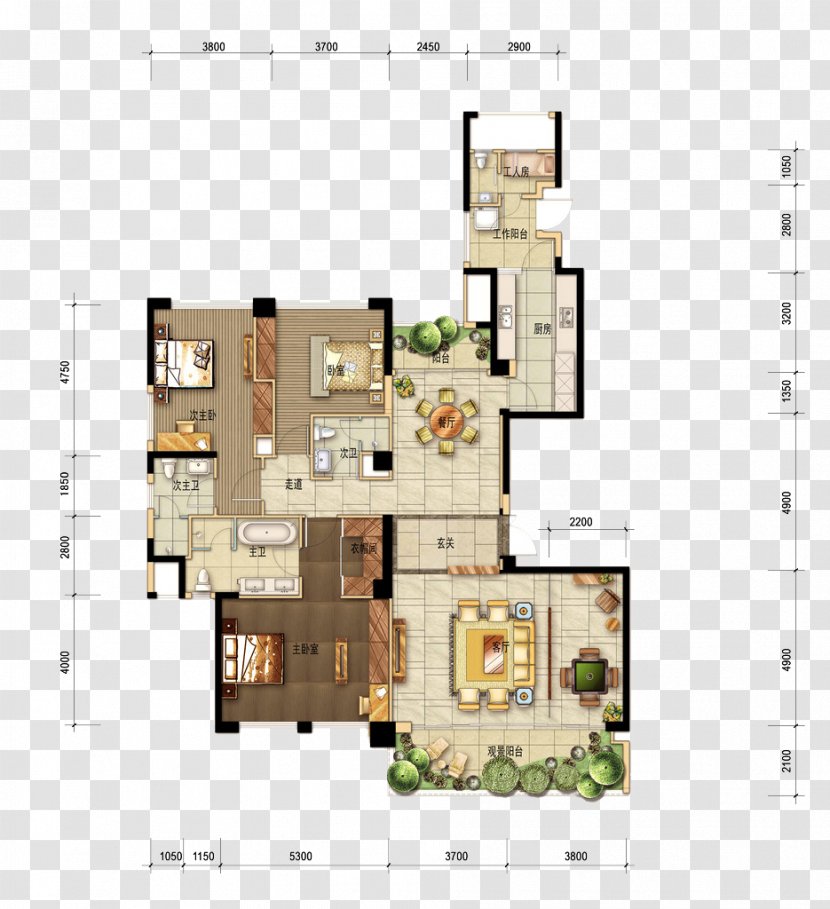 Floor Plan Interior Design Services Drawing - Chart - Apartment Flat Pattern Renderings Transparent PNG
