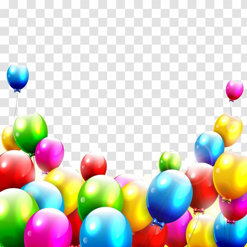 Birthday Balloon Color Illustration - Colored Balloons Background Image Transparent PNG