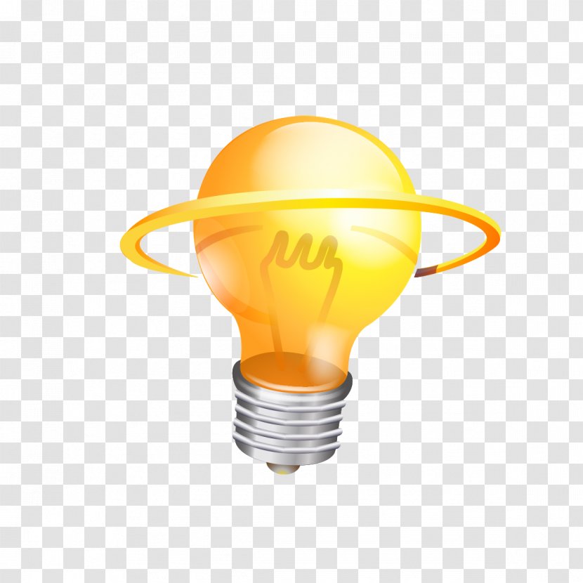 Incandescent Light Bulb Yellow Lamp - Resource Transparent PNG