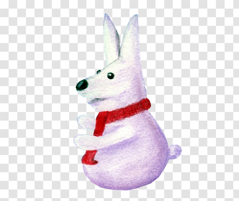 Domestic Rabbit Hare Dog Mammal Christmas Ornament - Like - Snow Bunny Transparent PNG