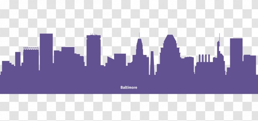 Baltimore Skyline Silhouette - Decal Transparent PNG