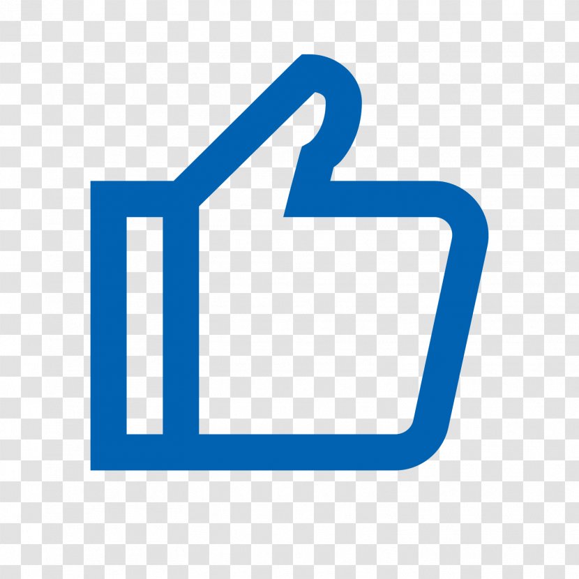 Thumb Signal Like Button Clip Art - Blue - Facebook Icon Transparent PNG
