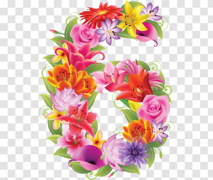 Number Flower Letter Clip Art - Bouquet Transparent PNG