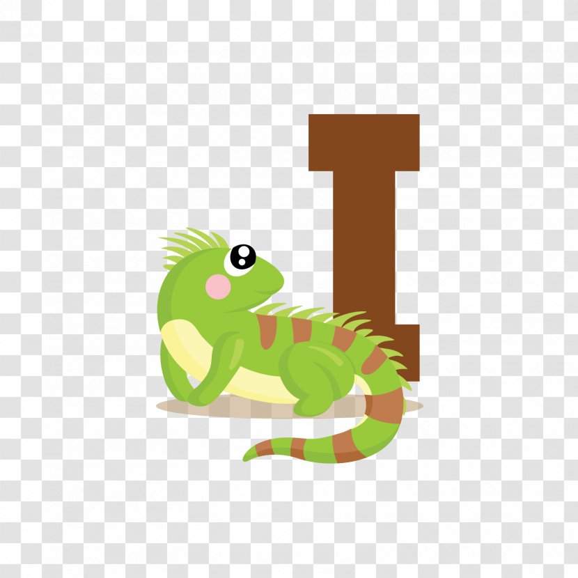 Alphabet Letter Clip Art - Green Lizard I Transparent PNG