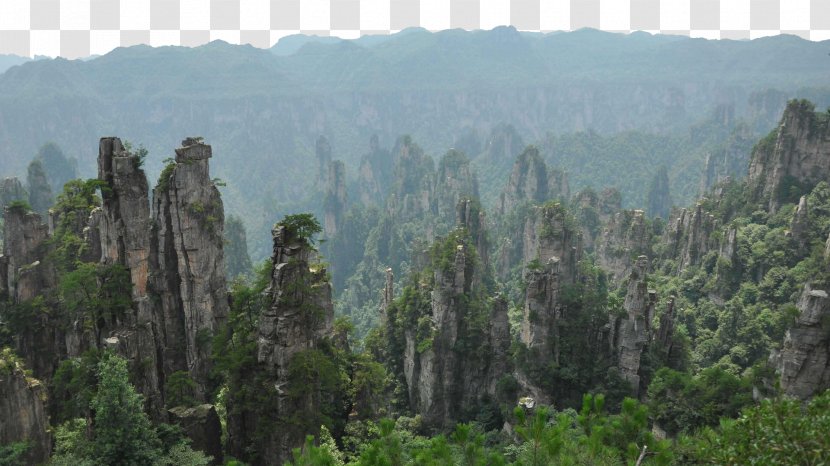 Zhangjiajie National Forest Park Tianzishanzhen Lishuya Wuwangpo Tourism - Seven Transparent PNG