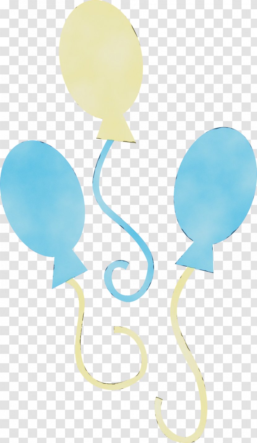 Aqua Turquoise Balloon Party Supply Clip Art - Paint Transparent PNG