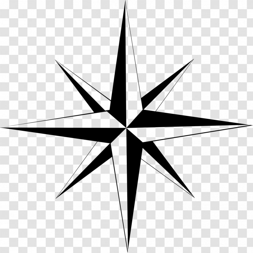 Wind Rose Compass Drawing Clip Art - Leaf Transparent PNG