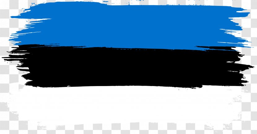 Flag Of Estonia Austria - Text - Watercolor Brush Stroke Transparent PNG