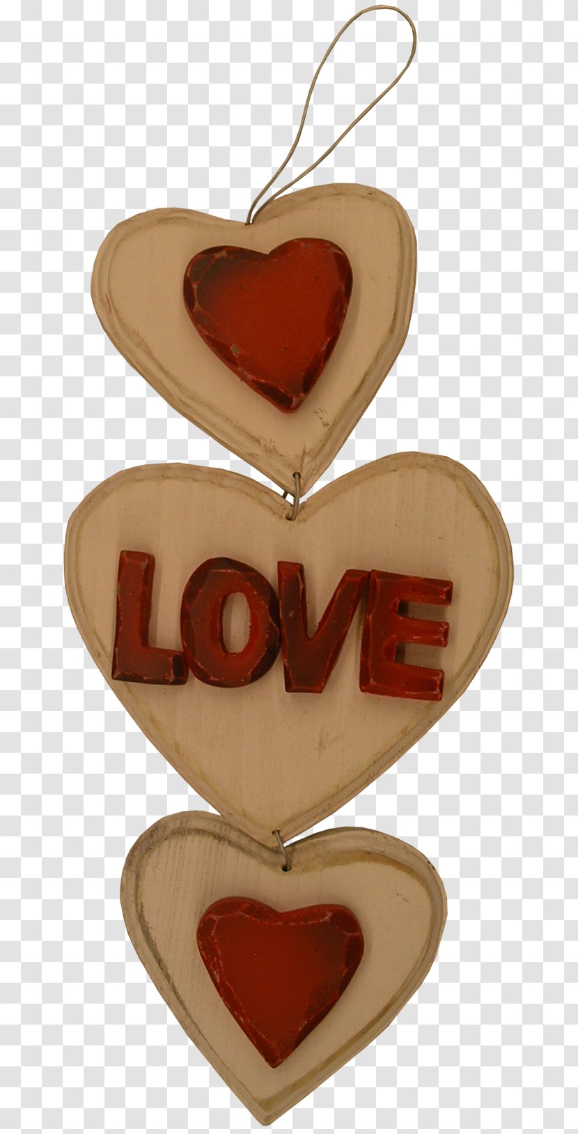 Praline Chocolate Brown - Gold Heart Transparent PNG