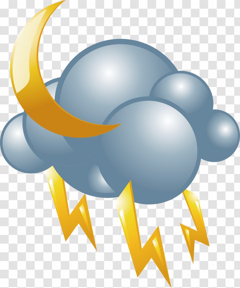 Lightning Clip Art - Rain - Night Icon Transparent PNG