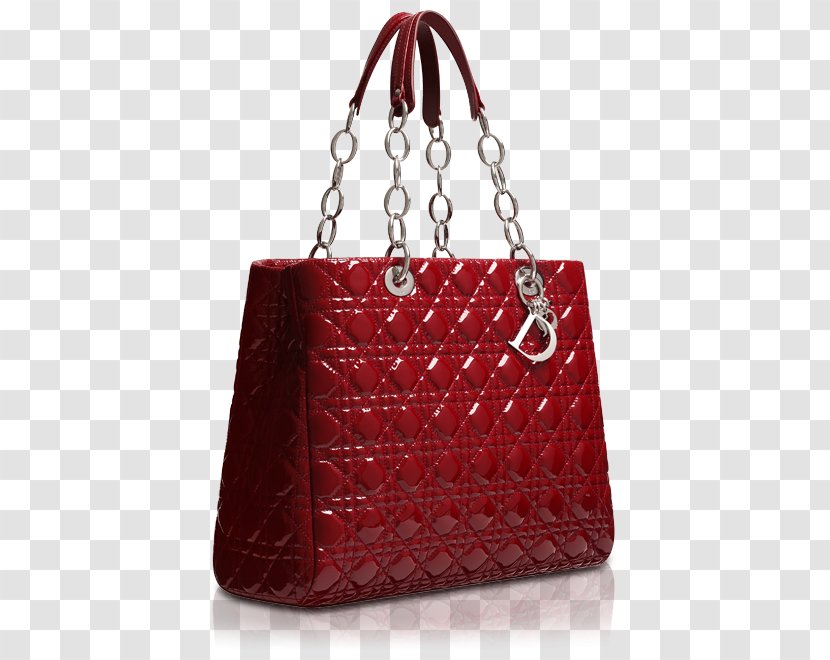 Handbag Lady Dior Christian SE Tote Bag - Red Shopping Bags Transparent PNG