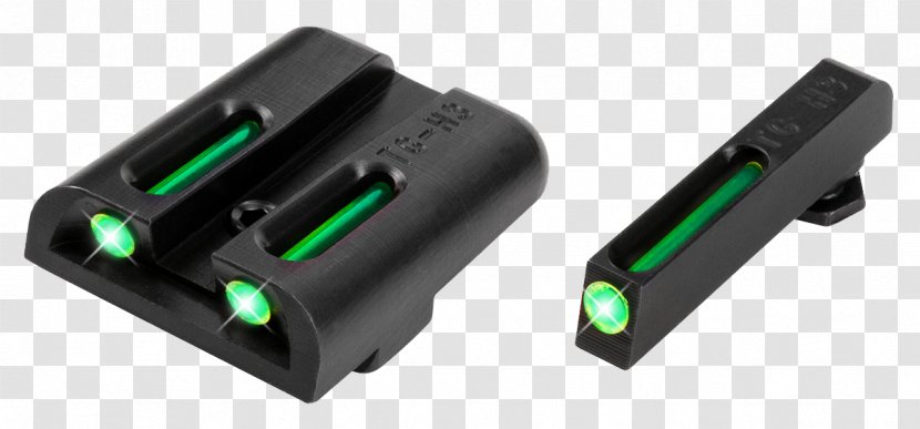 Truglo Brite-Site Glock Tritium/ Fiber Optic Sights, Green Pistol Fiber-Optic Handgun Sight - Technology - High Set TG131G2, BlackTactical Connectors Transparent PNG