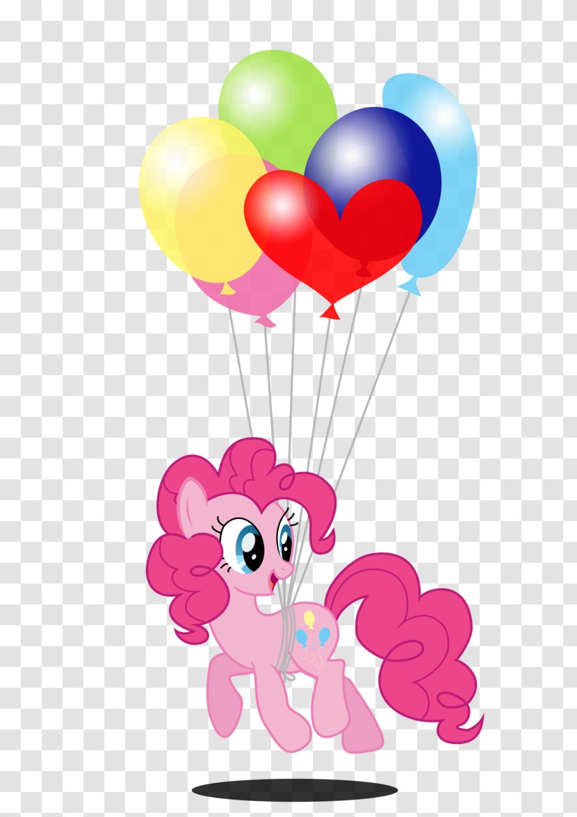 Pinkie Pie Balloon Pony Rainbow Dash Rarity - Cartoon - Pink Balloons Transparent PNG