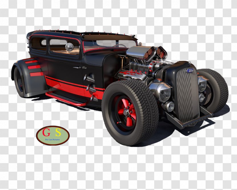 Car 1932 Ford Motor Company Tire Custom - Rat Rod Transparent PNG