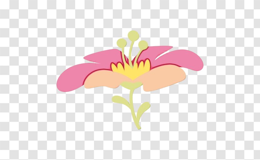 Pink Flower Clip Art Petal Plant - Watercolor - Wildflower Flowering Transparent PNG