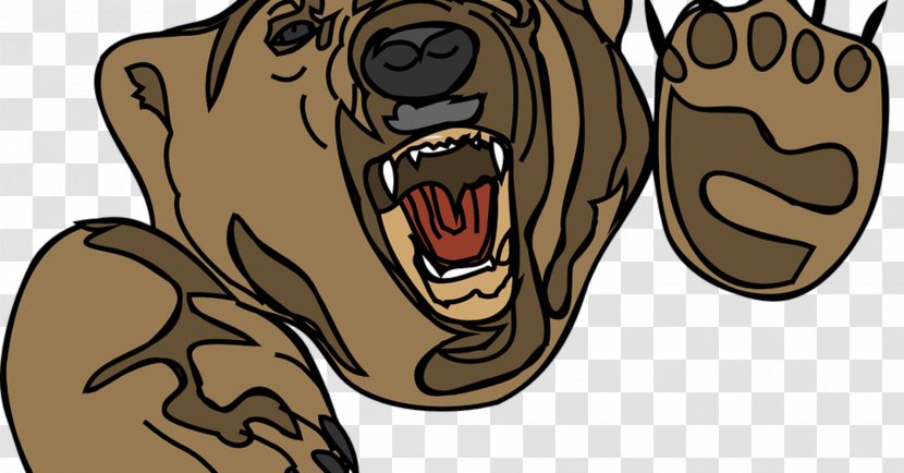 Brown Bear American Black Attack Clip Art - Watercolor - Open Your Mouth Transparent PNG