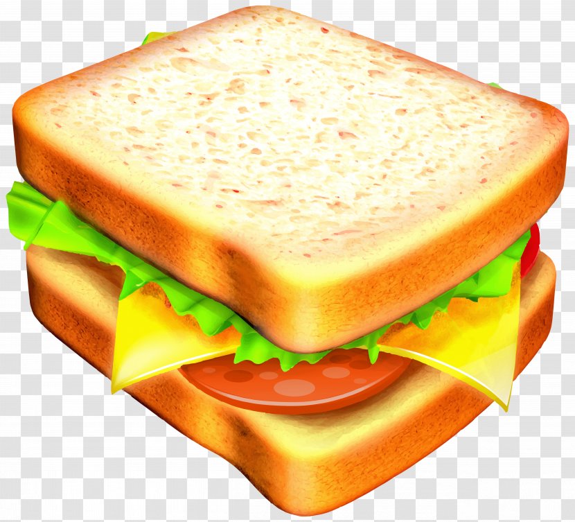 Ham And Cheese Sandwich Wrap Hamburger Breakfast - Cliparts Transparent PNG