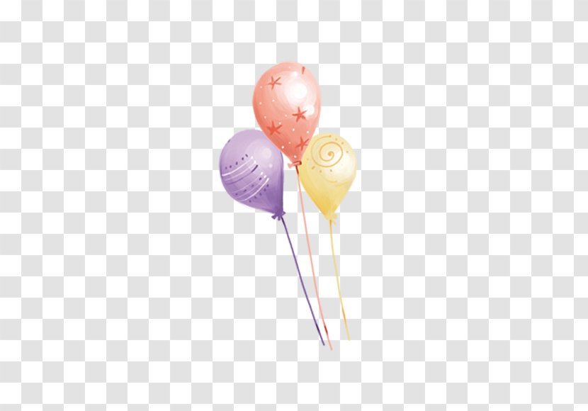 Balloon Watercolor Painting Light - Gratis - Three Different Color Balloons Transparent PNG