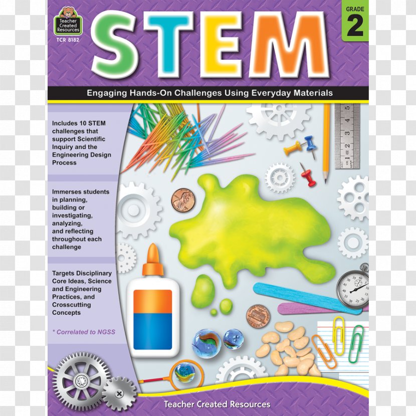 STEM: Engaging Hands-On Challenges Using Everyday Materials Science, Technology, Engineering, And Mathematics Resource - Educational Stage - Book Cover Material Transparent PNG